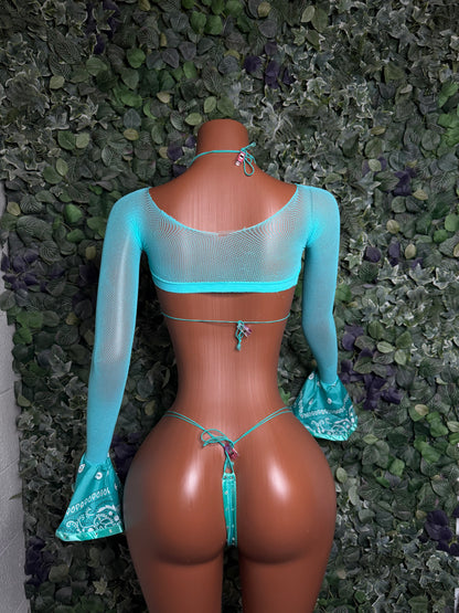 Turquoise Bandana 3-piece set
