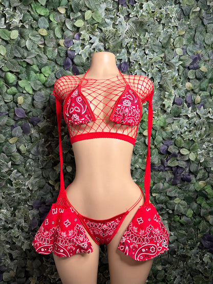 Red Bandana 3-piece set