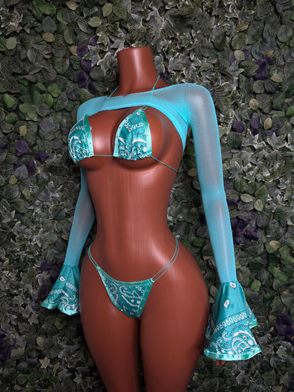 Turquoise Bandana 3-piece set