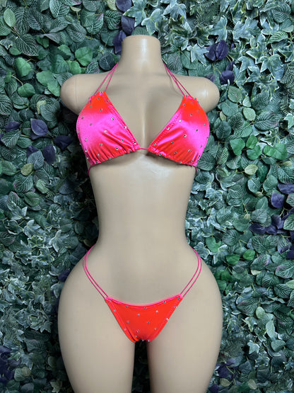 Neon Pink classic set w/ stones