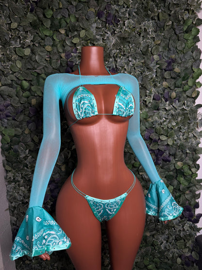 Turquoise Bandana 3-piece set