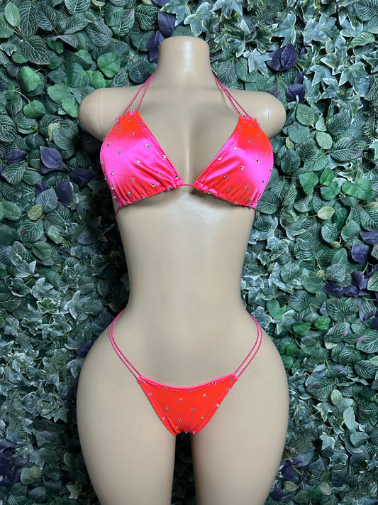Neon Pink classic set w/ stones