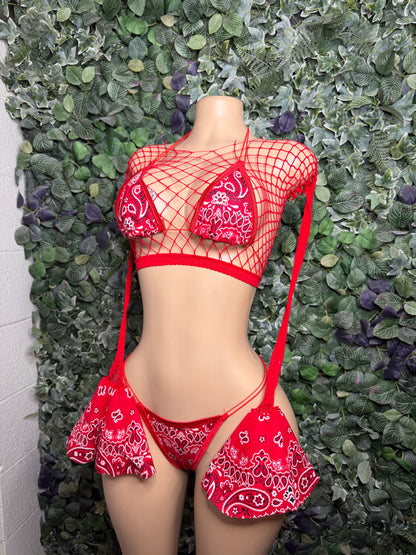 Red Bandana 3-piece set