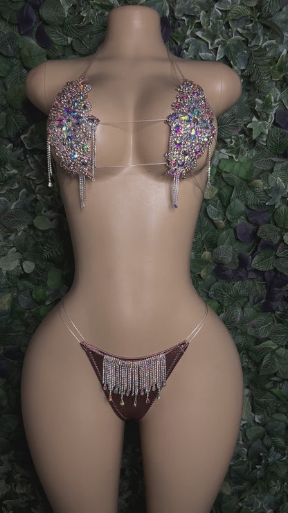Rosegold Glitz set