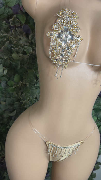 Gold/ silver Glitz set